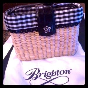 BRIGHTON Straw Wicker Shoulder Bag Purse Tote